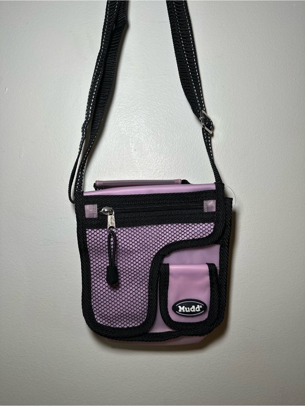 Mudd Light Purple Crossbody Bag with Black Trim